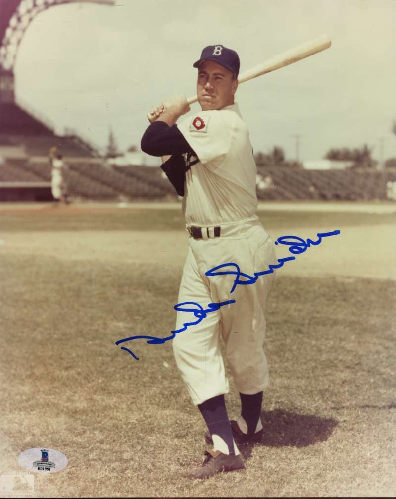 Duke Snider Bas Beckett Coa Hand Signed 8x10 Photo Poster painting Authentic Autograph