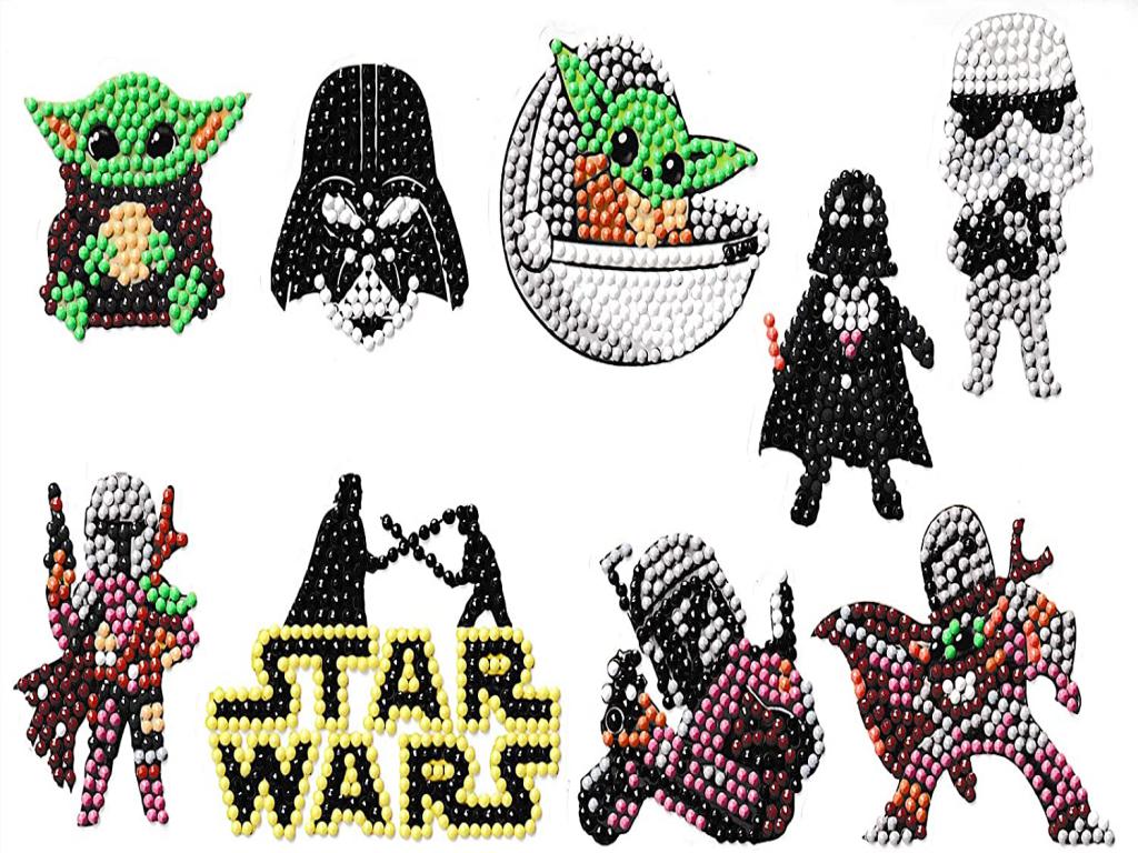 

9pcs Star Wars Double Sided - 5D DIY Craft Keychain, 501 Original