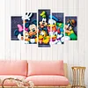 5pcs Diamond Painting Full Round Drill Cartoon(95*45 CM)