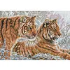 Two Tigers-14CT Stamped Cross Stitch 55*40cm/21.65*15.75in tapestrymarket