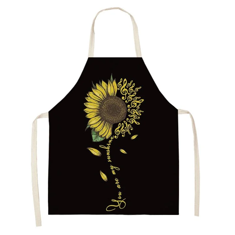 Linen Kitchen Apron - Sunflower letclo 
