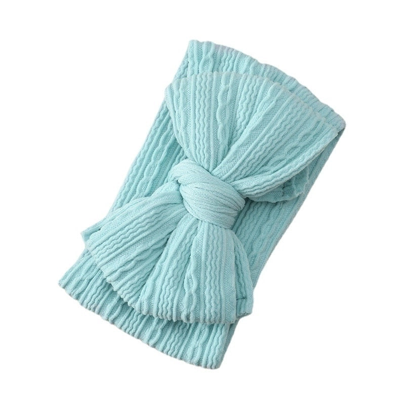 Girl’s Minimalist Bow Knot Nylon Jacquard Hair Band