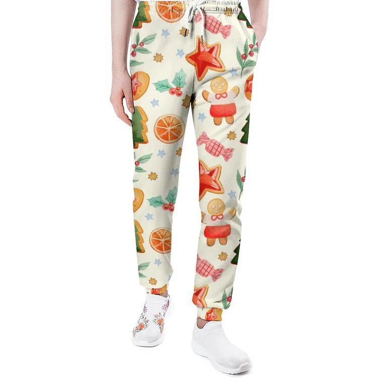 Personalized Design Men's Polyester Sweatpants Christmas
