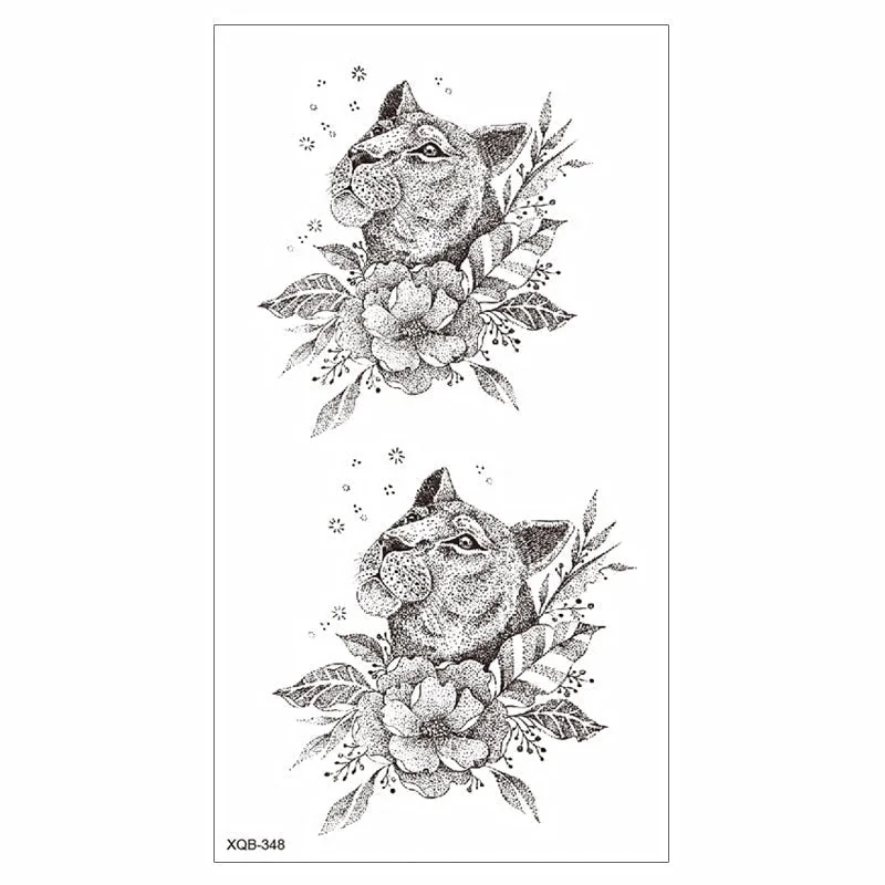 Waterproof Tattoo Sticker Temporary Tattoo Black Rose Tattoo Leg Chest Arm Tattoo Man Woman Tattoo Skin Tattoo Art Tatouage TaTy 515-1
