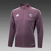 2025/2026 Manchester United Long Zipped Jacket Purple Gray Football Shirt 1:1 Thai Quality