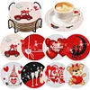 8pcs Love Bear Diamond Painting Art Acrylic Coasters