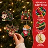 9pcs DIY Double-Sided Rhinestone Acrylic Diamond Painting Christmas Tree Pendant(Christmas)