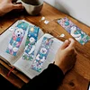 (US Local)Christmas Bear A5 Size Diamond Painting Notebook Set with 4Pcs Bookmark Gift