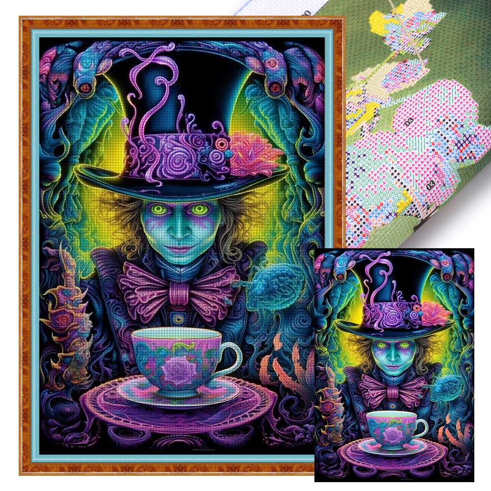 Man In Hats Full 11CT Pre-stamped Canvas(40*60cm) Cross Stitch