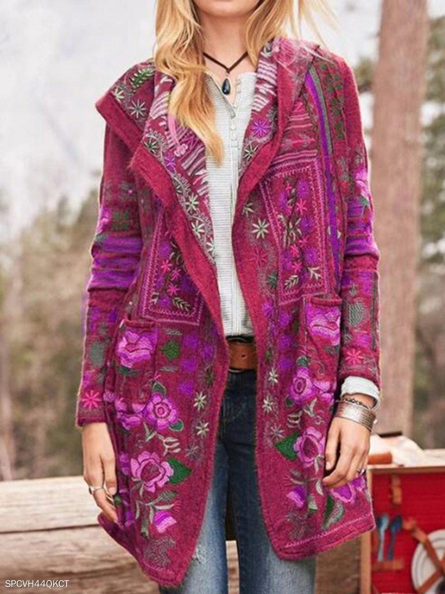 Autumn and Winter Print Casual Jacket