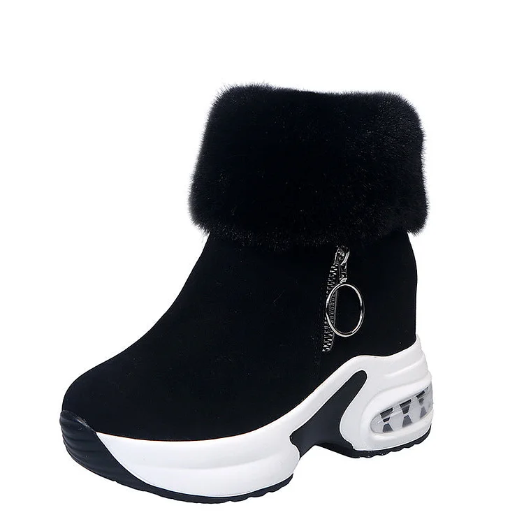 European and American 2023 autumn and winter new style fur and velvet warm snow boots