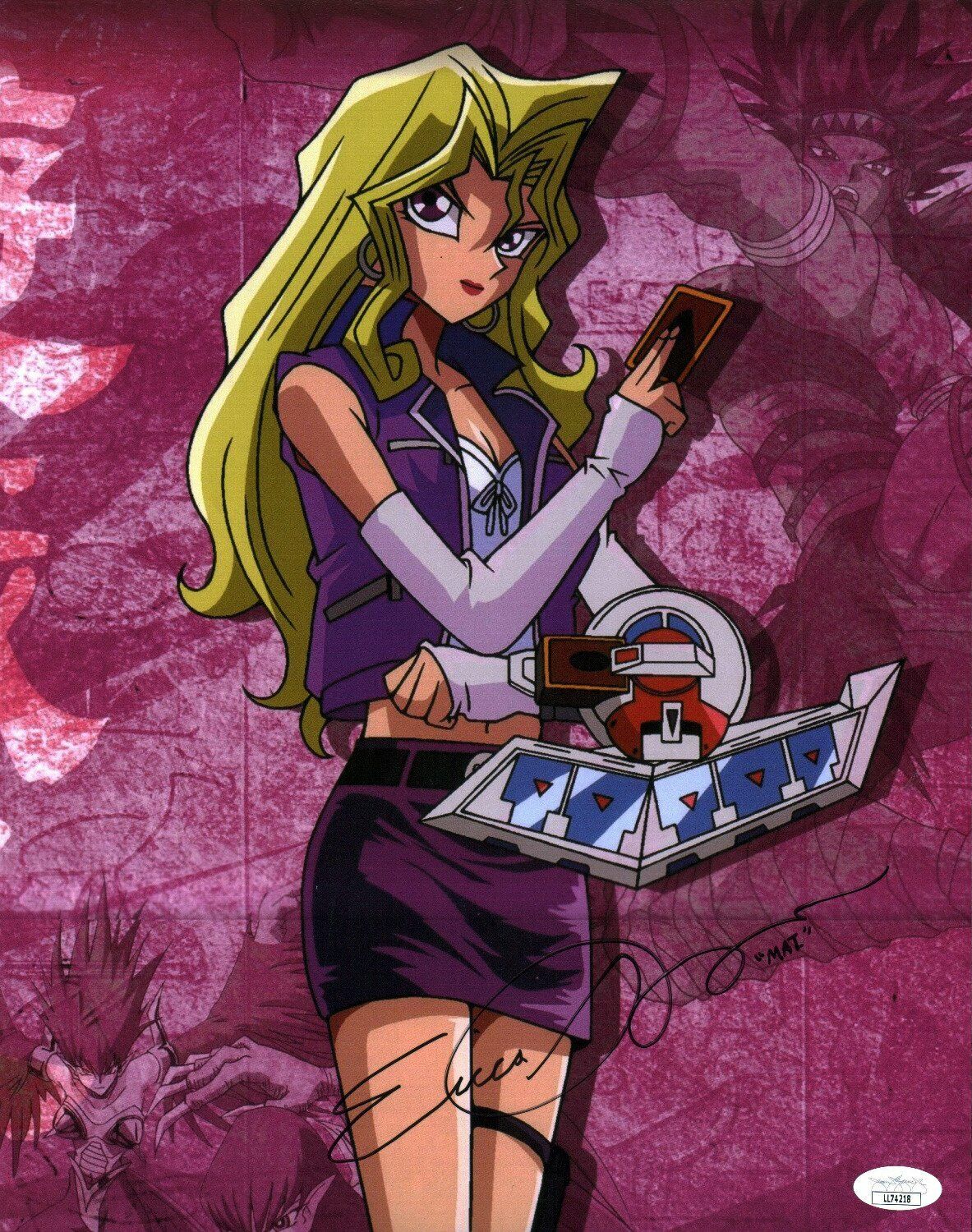 Erica Schroeder YuGiOh 11x14 Photo Poster painting Poster Signed Autograph JSA Certified COA Aut