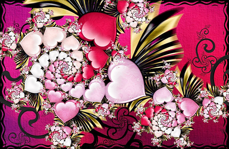

45*30CM - Round Drill Diamond Painting - Heart, 501 Original