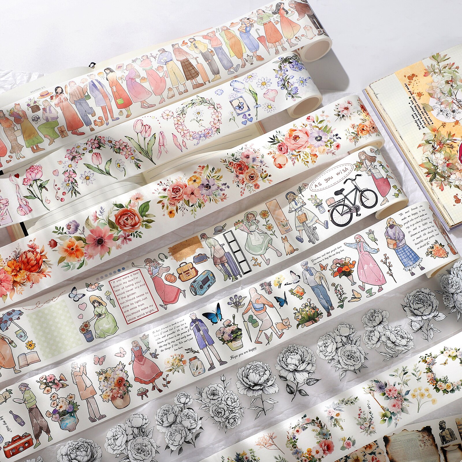 JIANWU 200cm Cute Small Animals Journal Decoration Washi Tape Kawaii  Stationery Collage Material DIY Scrapbooking Masking Tapes - JianWu  Official Store