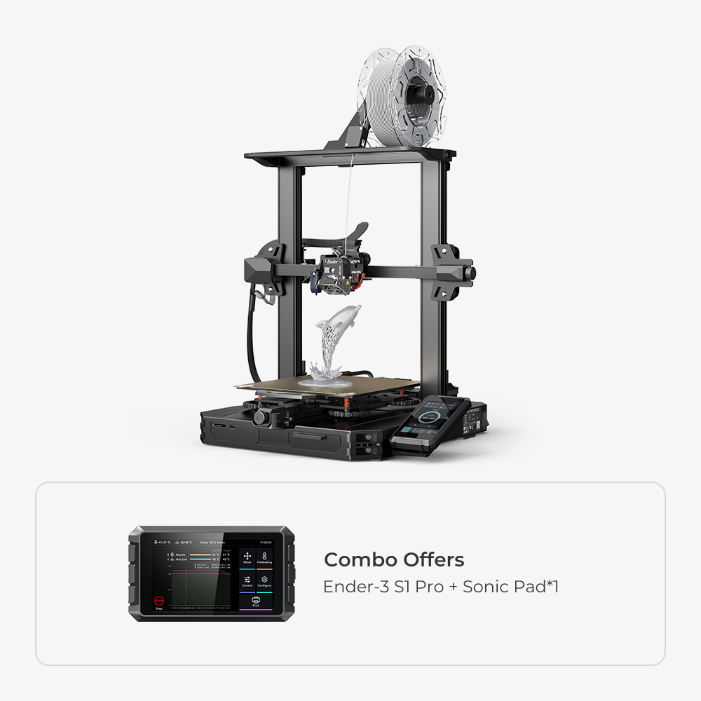 Ender-3 S1 Pro 3D Printer with Sonic Pad Control Screen