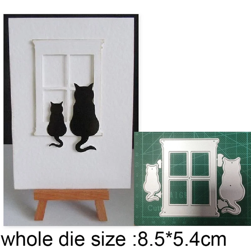 Craft Dies Metal Cutting Dies Cut Die Cat Catching Butterfly Scrapbooking Die Craft Paper Knife Mould Blade Punch Steencils Dies