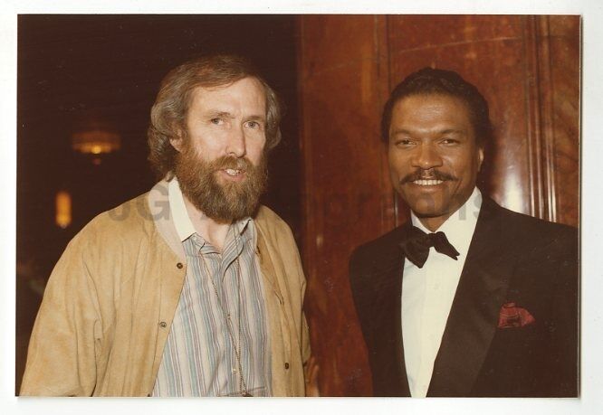 Jim Henson & Billy Dee Williams - Original Vintage Peter Warrack Candid Photo Poster painting