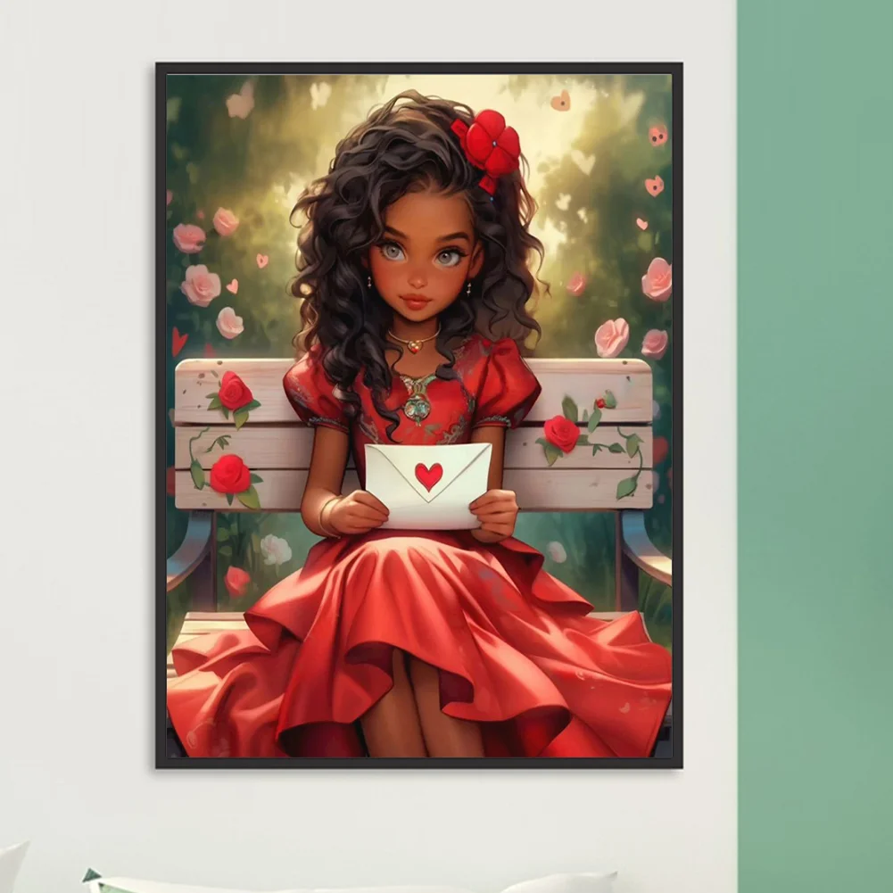 Diamond Painting - Full Round Drill - Kid Sweet Couple(Canvas|30*40cm)