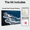 uk.everydayedeals DIY Pearl Painting With Frame - Handmade Self-Adhesive Pearls - Waves(20*30cm)