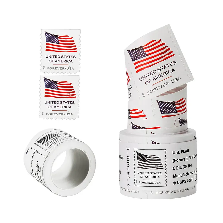 2025 USA American Flag Forever Coil Stamps Roll Of 100 Stamps
