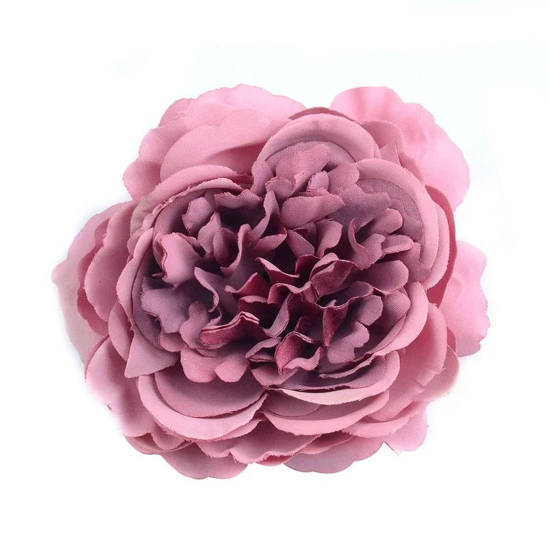 50/100pcs 8cm Large Peony Artificial Silk Flower Head For Wedding Party Decoration Diy Scrapbooking Christmas Items Fake Flowers