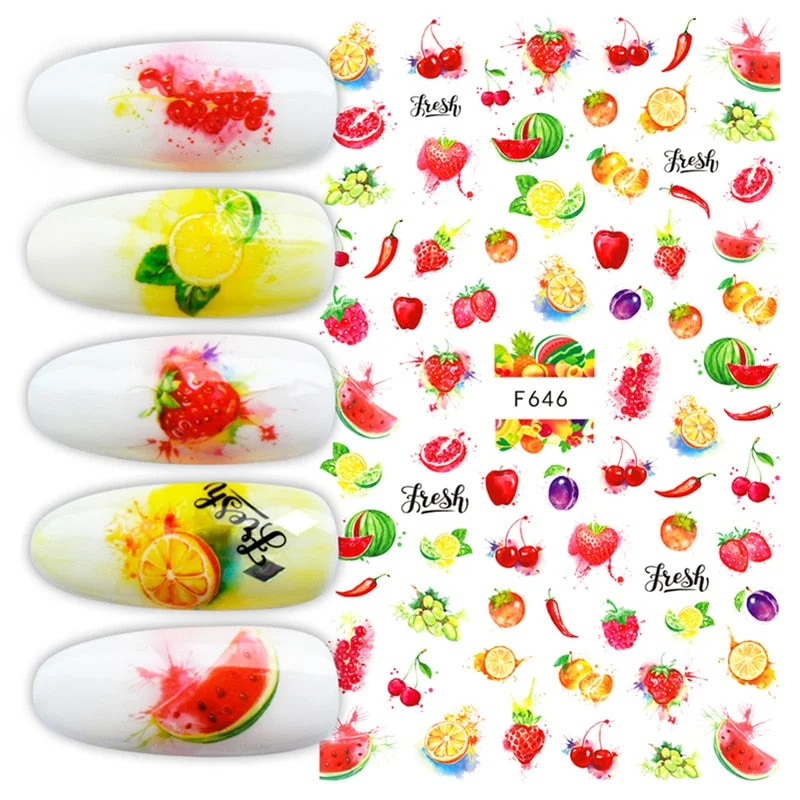 The New 3D Nail Sticker Cool English Letter Stickers For Nail Foil Love Heart Design Nails Accessories Fashion Manicures Sticker