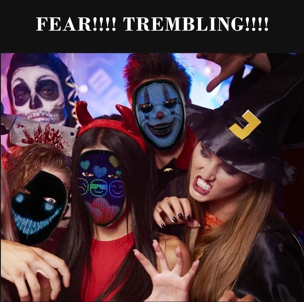 👹FACE TRANSFORMING LED MASK - APP CONTROLLED - RECHARGEABLE（🔥FREE SHIPPING)