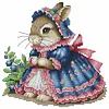 Peter Rabbit Partial Stamped Cross Stitch Kit 14CT 2 Strands 25x23cm DIY Embroidery Needlepoint