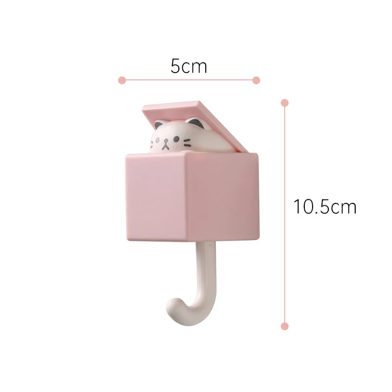 Last day 38% off       Cute Animal Hook Free Punch Clothes Storage Organizer Key Storage Rack Self Adhesive Wall-mounted Hook