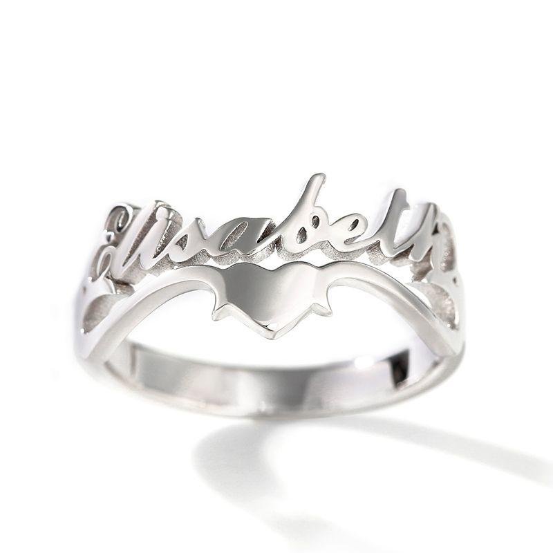 Personalized Name Ring | Stackable Custom Rings | Sterling Silver ...