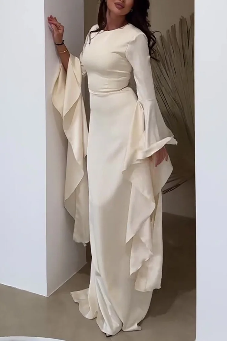 slim fit dress slacks Amarra 54263 Red Quincea¤era Dress with Bell Sleeves Red / 00 main image 1