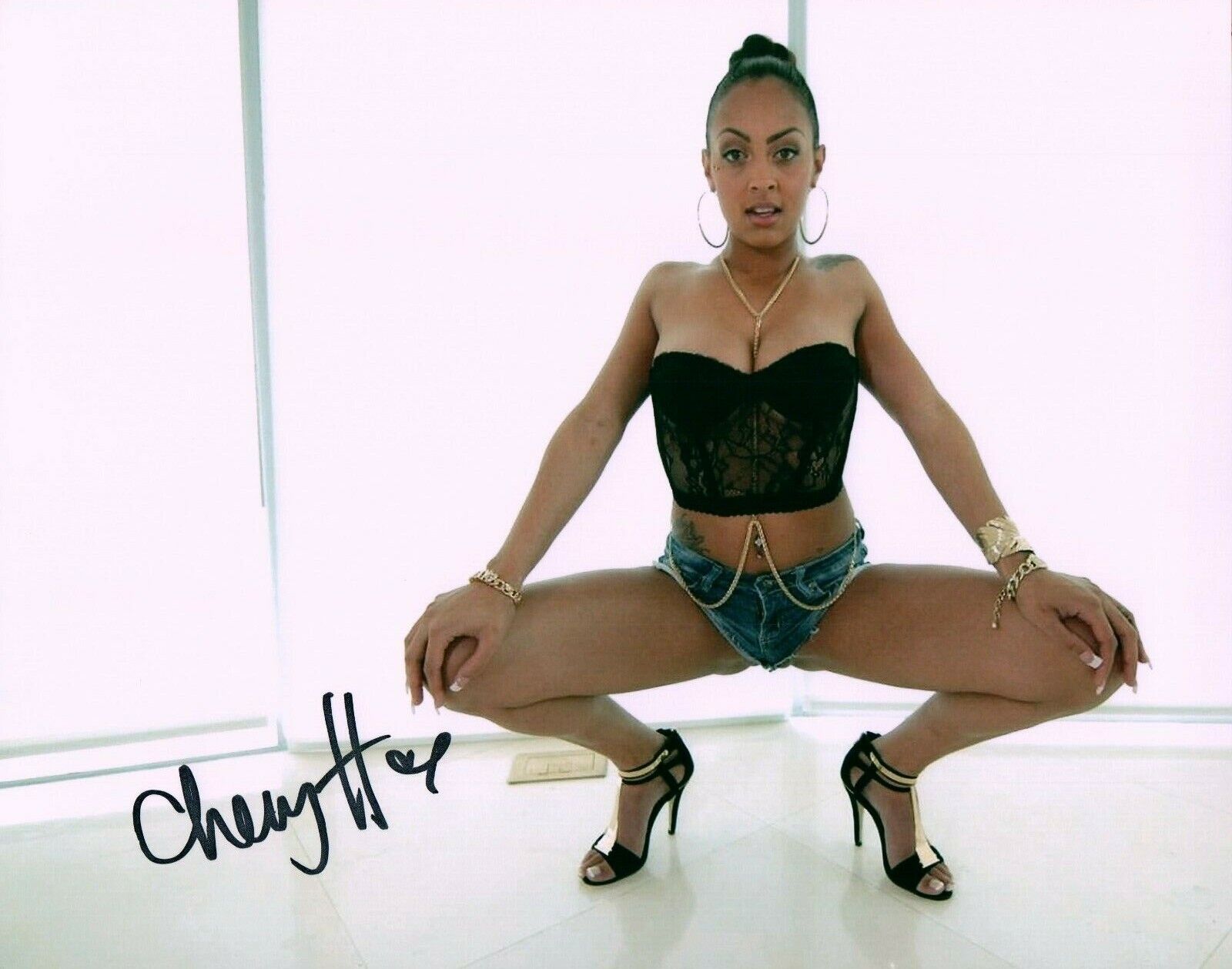 Cherry Hilson Sexy Hott Look Signed 8x10 Photo Poster painting Porn Star COA Proof 234