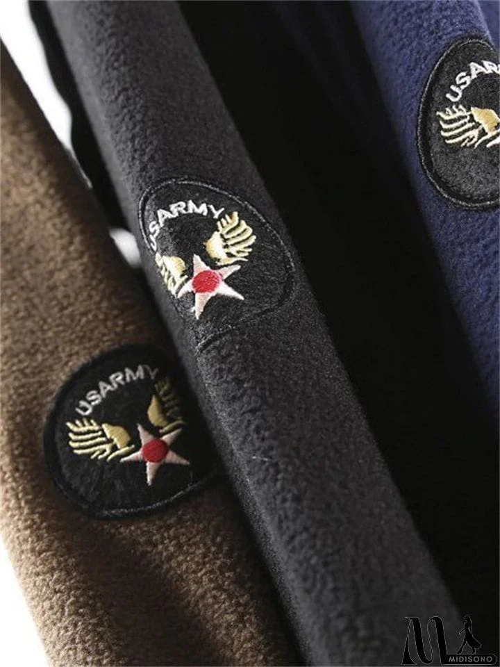 MidiSono - Men's Spring Stand Collar Long Sleeve Button Down Baseball Jacket