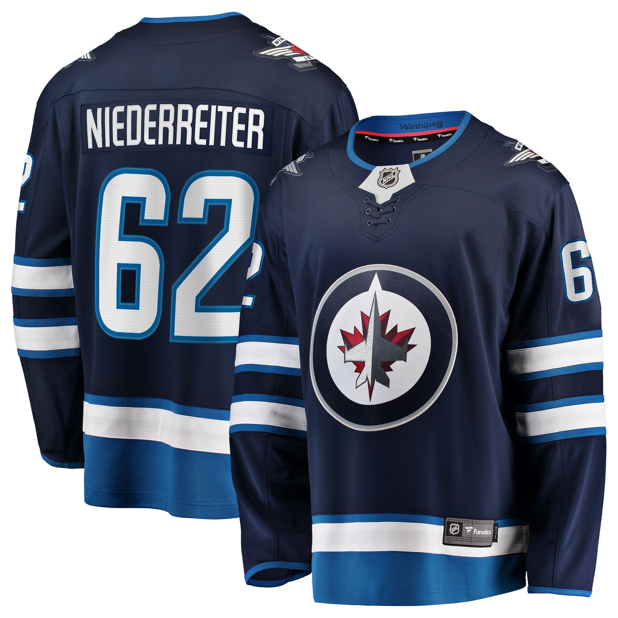 Nino Niederreiter Winnipeg Jets Fanatics Home Premier Breakaway   Jersey – Navy mysite