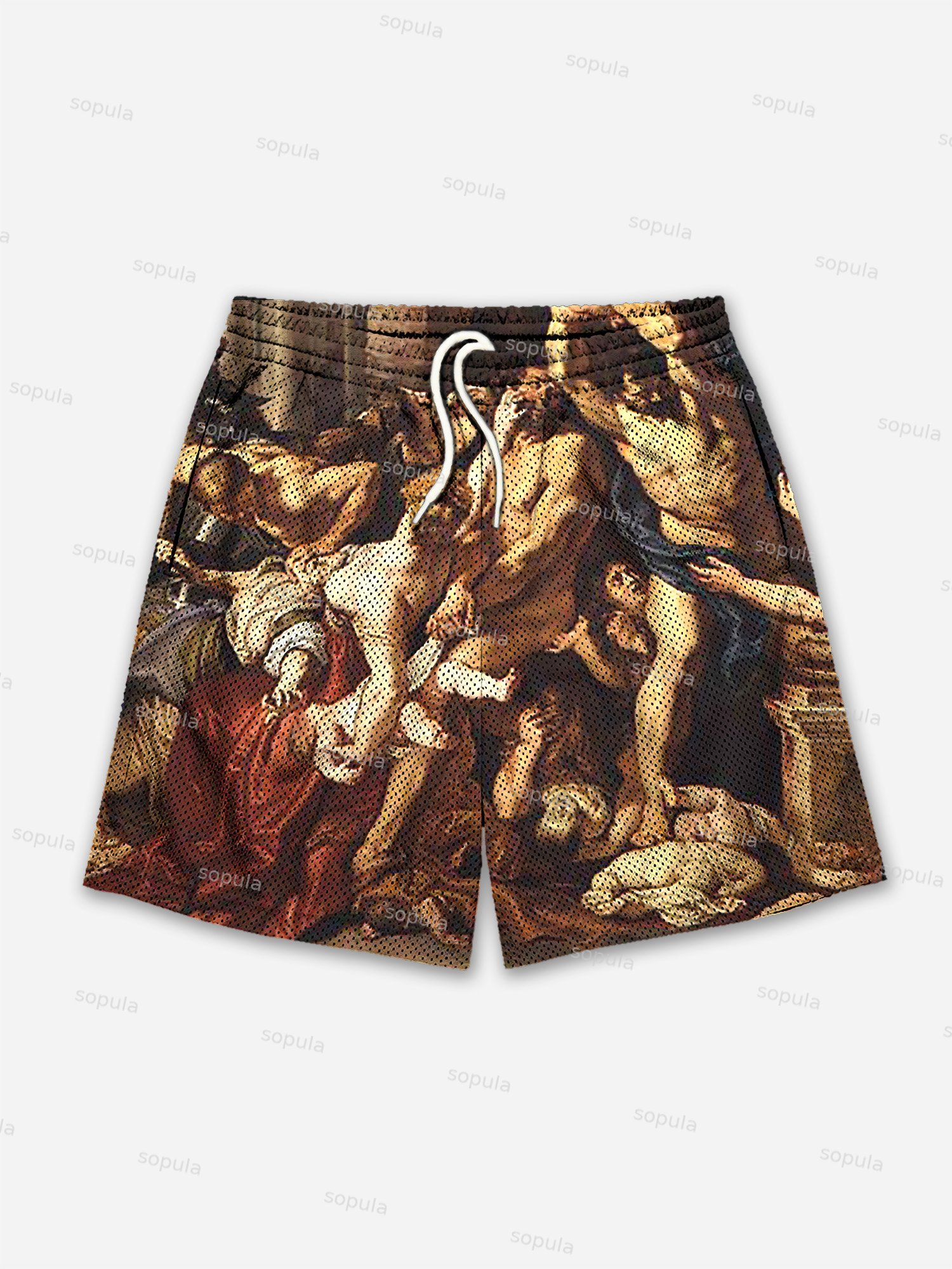 God Heaven Print Mesh Shorts - SOPULA
