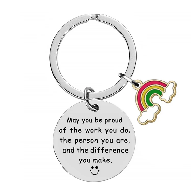 Inspirational Keychain Be Proud Rainbow Keychain Gifts