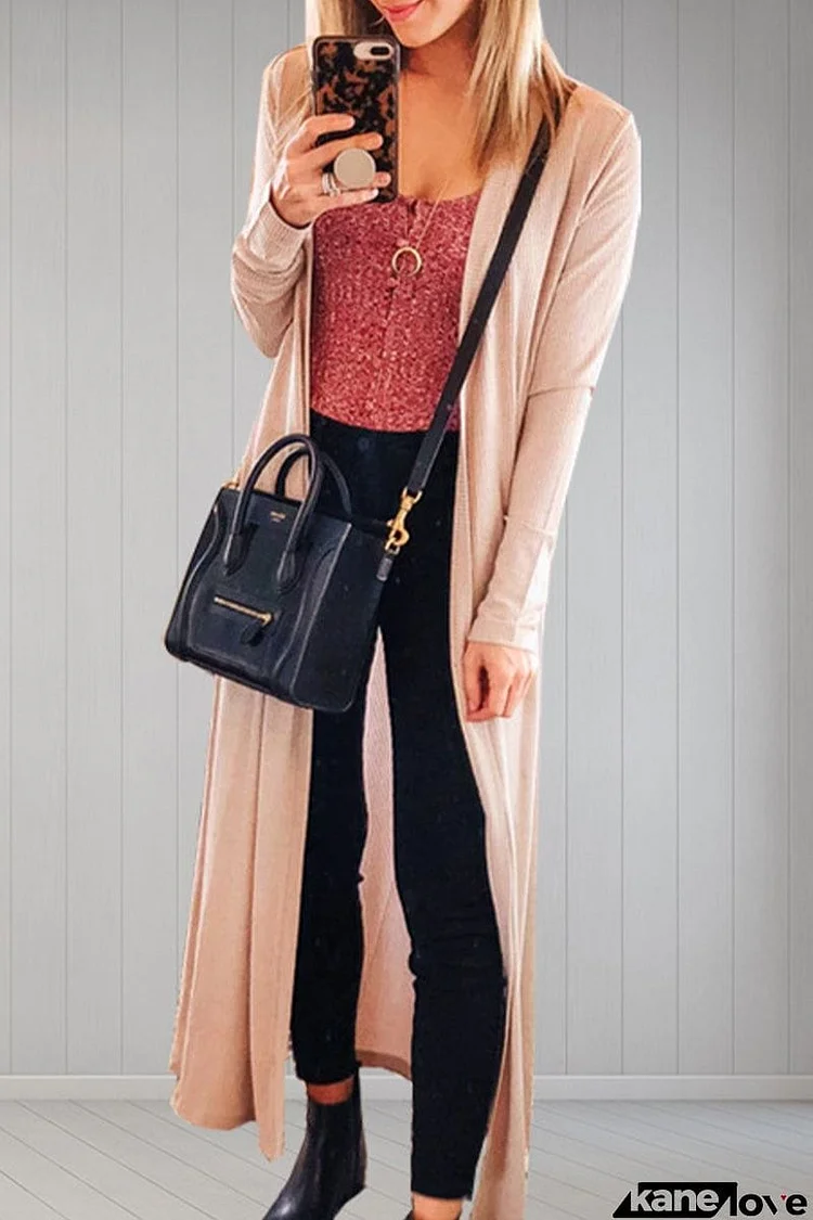 Casual Solid Solid Color Cardigan Collar Tops