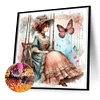 Diamond Painting-DIY Full Round Drill Swing Lady