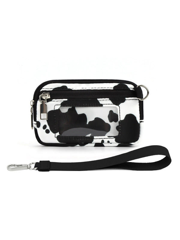 Unisex Solid Color Nylon Zipper Coin Purses