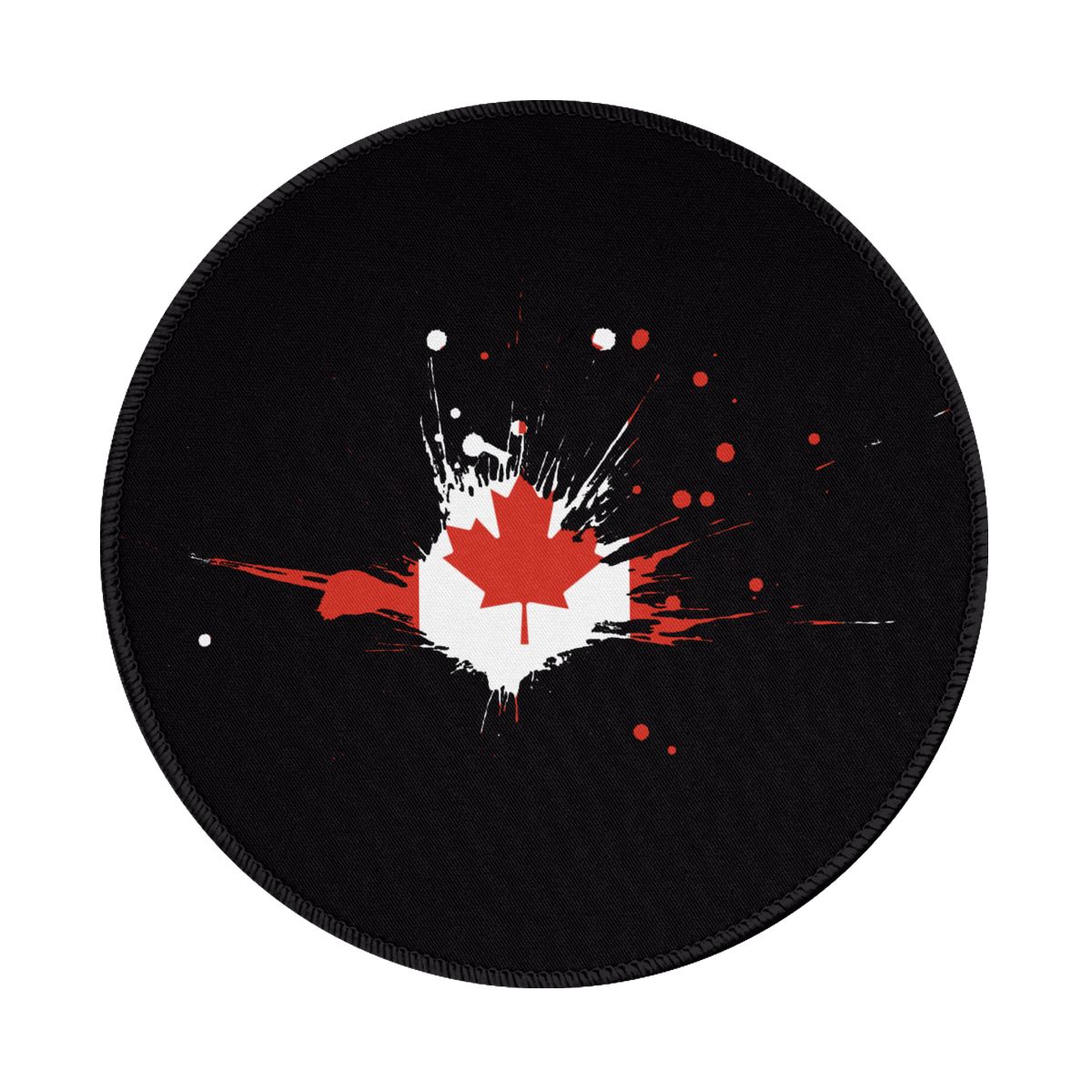 Canada Ink Spatter Gaming Round Mousepad for Computer Laptop