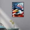 Diamond Painting-DIY Full Round Drill Eagle and Flag
