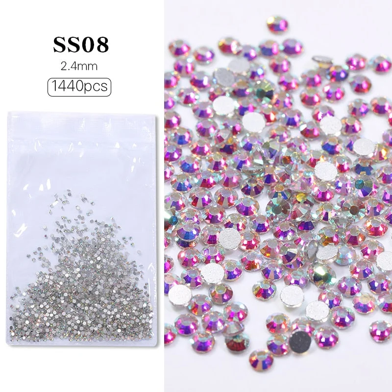 48pcs Mixed Size Aurora Little Bear Nail Art Accessories Resin Kawaii Bear Stereo FlatBack 3D Fashion Fingernail DIY Decoration-Nail Inspo
