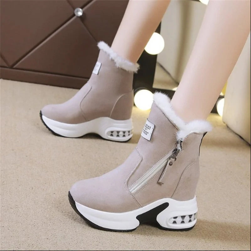 Women Ankle Boot Warm Plush Winter Shoes for Woman Boots High Heels Ladies Boot Women Snow Boots Winter Shoes Height Increasing
