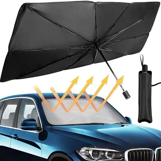 Foldable Anti-UV Windshield Sunshade, Multipurpose Car Front Window Heat Protective Umbrella for Sedan SUVs, Automotive Exterior Accessories for Men & Women, Car Stuff, Vehicle 2