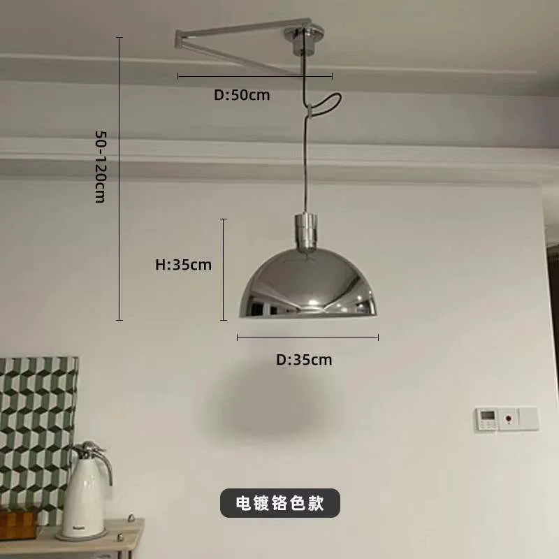 Creative Lighting Nordic Style Modern Simple Study Island Platform Restaurant Lamp Creative Personality Movable Chandelier