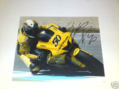 Hand Signed Sylvain Guintoli Photo Poster painting 10x8.