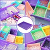 Diamantstickerei, großes Tablett, Perlenaufbewahrung mit Abdeckung, Diamond Painting Organizer