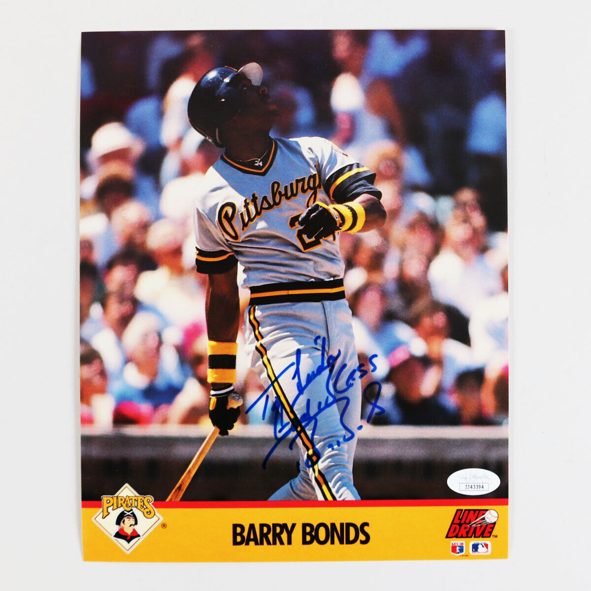 Barry Bonds Signed Photo Poster painting Pirates 8x10 - COA JSA