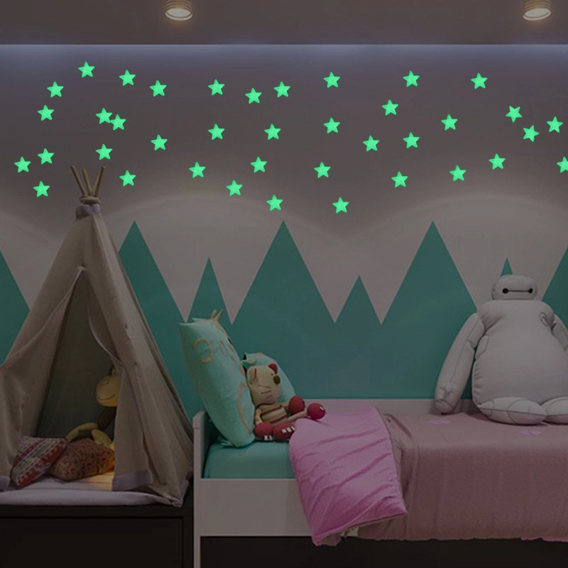 Luminous Star Big Moon Set Fluorescent Star Three-dimensional Wall Sticker
