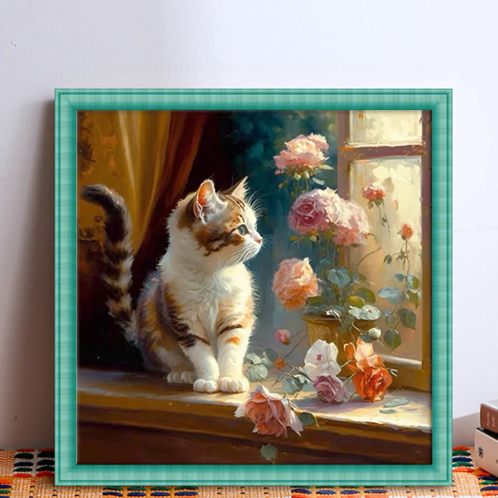 11CT Full Stamped Cross Stitch - Xmas(Canvas|50*50CM) - Eco-Friendly Cotton Thread